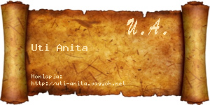 Uti Anita névjegykártya